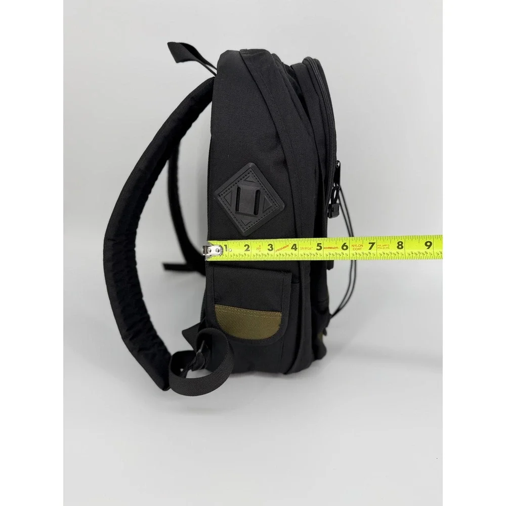 Canon DSLR Camera Backpack Black Olive Green Padded Gear Bag with Bungee Front
